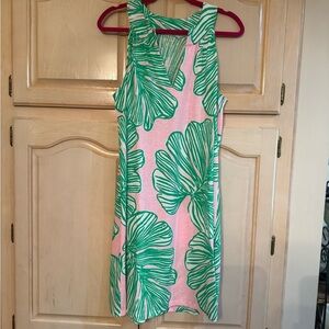 Lilly Pulitzer Green and Pink Sheath Midi Dress Resort Wear